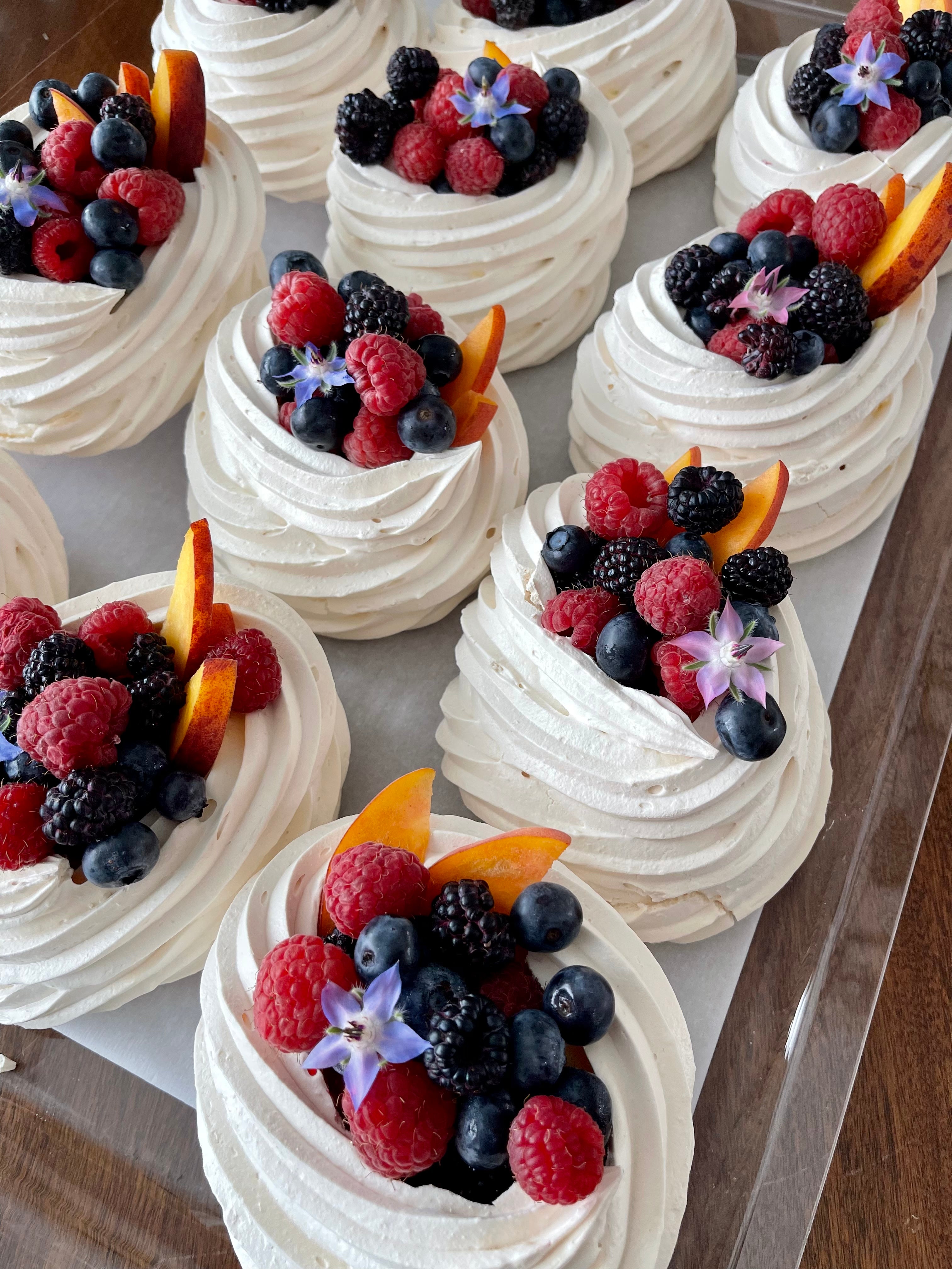 Vanilla Meringue Berry Tarts (Half Dozen) image 0