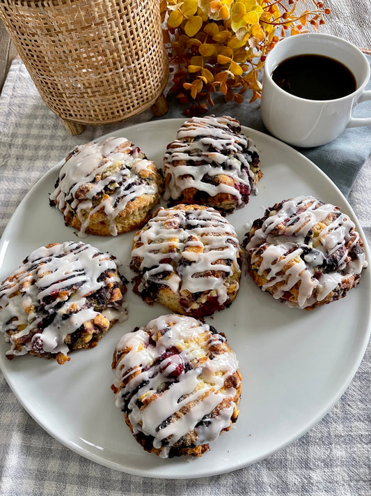 Raspberry White Chocolate Scones image 0